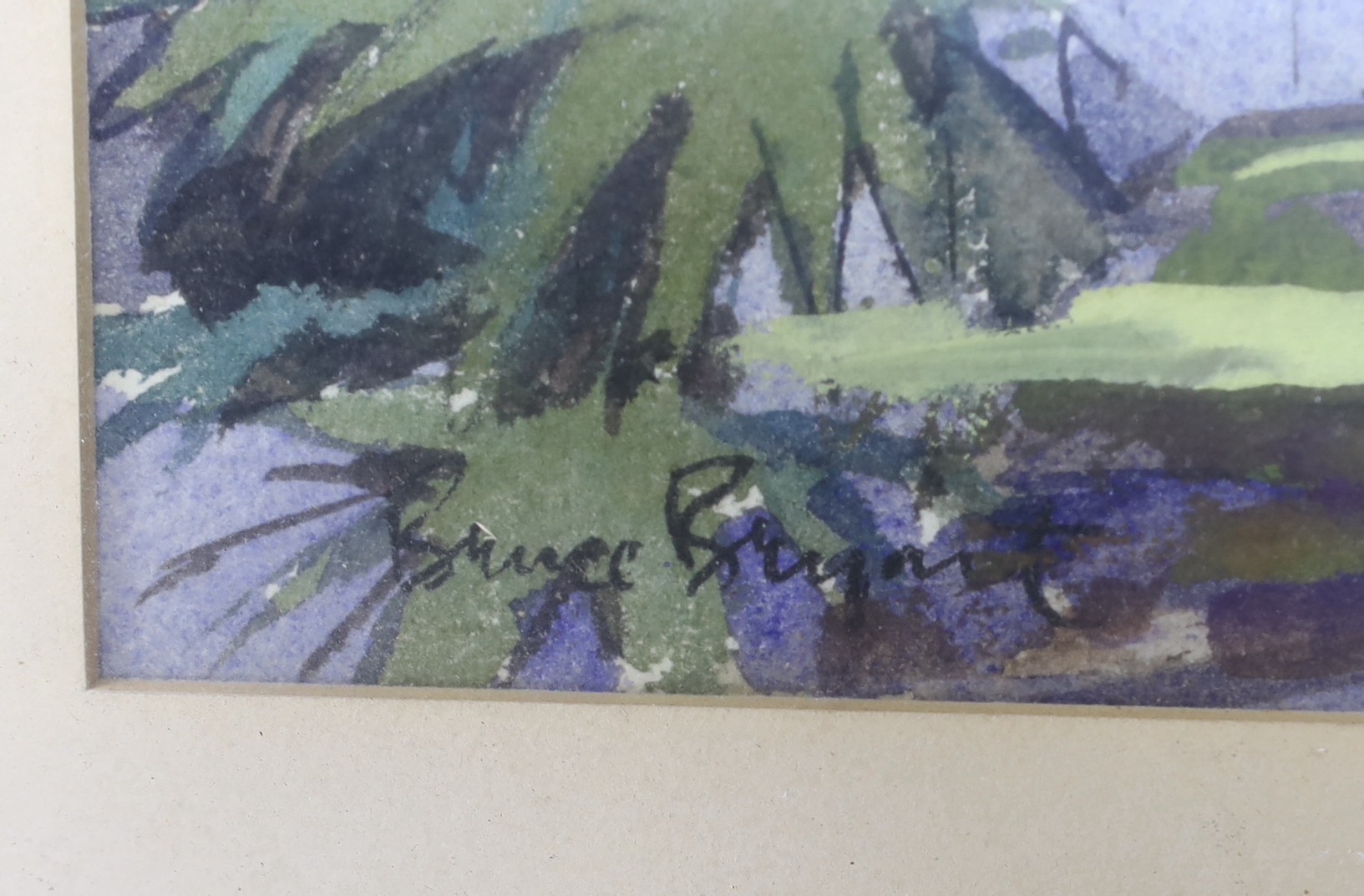 Bruce Bryant (New Zealand, fl.1962-1992), watercolour, 'Takapuna from the Mon Desir, New Zealand', signed, 25 x 34cm